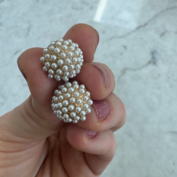 Gold and pearl earrings - Picture 2 of 4